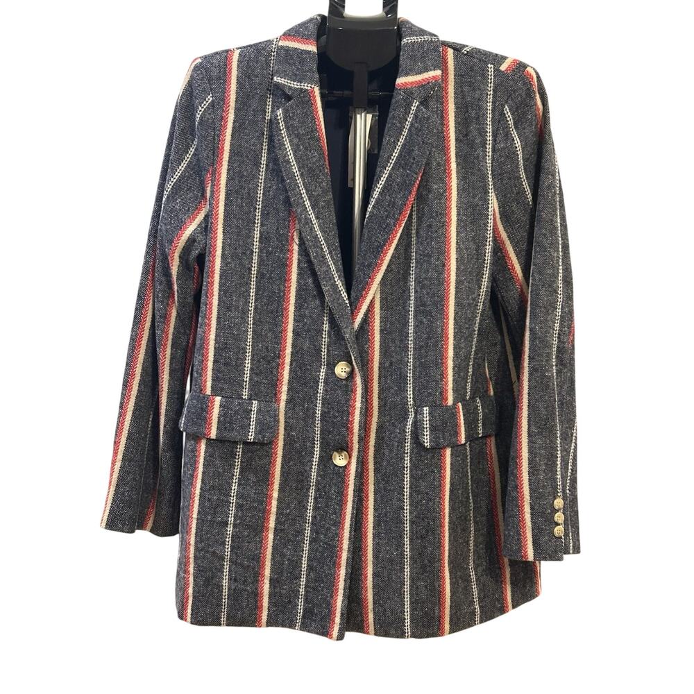 NWT Akaiv Striped Blazer Women's size L